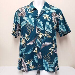Hawaii Blues Mens Hawaiian Shirt Button Up Size Medium